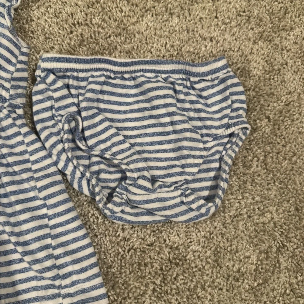 Carter’s Blue & White Striped Dress with Bloomers Nautical– Size 9 Months